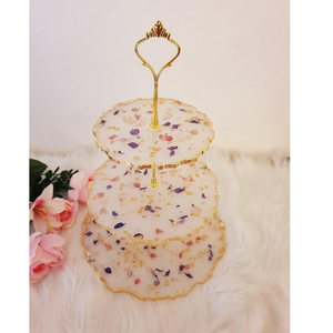 Handmade Durable Resin <b>Cake</b> <b>Stand</b> for Party Wear Decor Resin Epoxy Mold <b>Cake</b> <b>Stand</b> High Quality 3 <b>Tier</b> Round Resin <b>Cake</b> <b>Stand</b> - Product Image 5