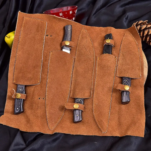 Ensemble de couteaux de chef multifonctions durables en acier au carbone fait à la main 5 pièces rasoir à haute teneur en carbone tranchant personnalisable en bois de gros - Product Image 4