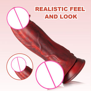 Pénis réaliste godes Alien gros gode vibrateur jouets sexuels pour femme Ultra élastique harnais ceinture sangle sur adulte - Product Image 5