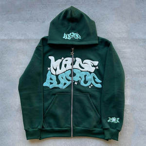 Sudadera con Capucha de Algodón con Estampado Puff y Cierre de Cremallera, Estilo Casual para Otoño, Nueva y Elegante, en Oferta a Precio Accesible - Product Image 2