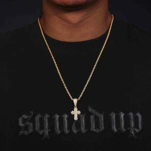 Vente chaude 925 Sterling Silver Moissanite Croix Pendentif Haute Qualité Bijoux De Mode Usine En Gros Idée Cadeau Parfait - Product Image 2