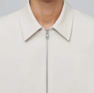 Blouson aviateur en toile personnalisé pour hommes impression bouffante tissage au crochet fermeture éclair mandarine pour vêtements d'hiver décontractés Service OEM disponible - Product Image 3