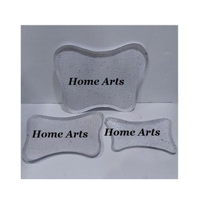 Ensemble de 3 plateaux de service en fer au design classique, formes différentes, pour servir des dattes, des fruits secs, accessoires pour hôtel - Product Image 1