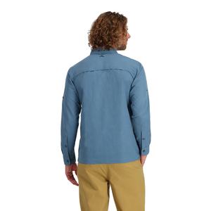 Chemises de pêche personnalisées protégées contre les UV chemises de chasse chemises décontractées hommes tissu en poly coton à motif solide pour l'été - Product Image 3