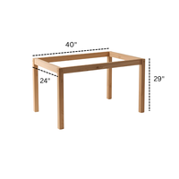 Cadre de table rond en bois massif, haute capacité de charge, table de salle à manger durable pour salle de bain, usage extérieur, maison, cuisine, école