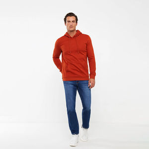 Sweat à capuche pour homme, mode d'hiver, 100% coton, classique, uni, logo brodé, poche kangourou, sweat à capuche épais - Product Image 1