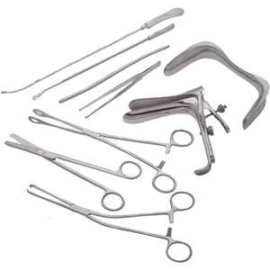 Plateau d'instruments chirurgicaux manuel en acier inoxydable pour chirurgie générale, avec pinces, ciseaux et kit de pansement - Product Image 2