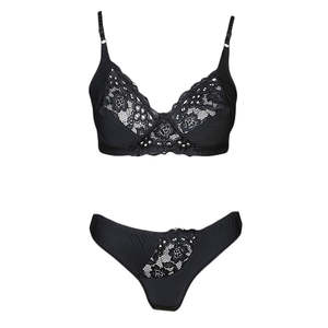 Ensemble soutien-gorge et culotte pour femme - Noir - Product Image 1