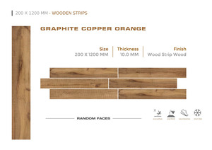Tablones de baldosas de madera de porcelana duraderos de 20X120CM para pisos Diseño moderno e impermeable para villas Hoteles Casas y oficinas - Product Image 3