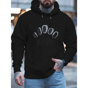 Sweat-shirt à capuche pour homme - Imprimé - Pull à capuche en velours doux pour l'automne/hiver/printemps - Streetwear surdimensionné - Quotidien et formel - Product Image 6