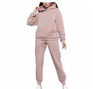 ชุดกีฬาขนาดใหญ่พิเศษของผู้หญิงชุดวอร์มกางเกงออกกำลังกายและมีฮู้ดสำหรับผู้หญิงชุดวิ่งโลโก้ตามสั่ง - Product Image 1