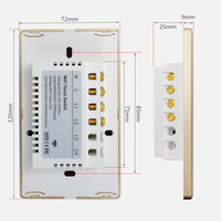 US Australie Rainure standard personnalisée Tuya Alexa Smart Life APP Écran tactile intelligent Mur en métal Wifi Interrupteur intelligent Fil neutre