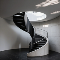 Escaliers en béton préfabriqué de style moderne personnalisés, ignifuges et imperméables, pour l'extérieur et l'intérieur