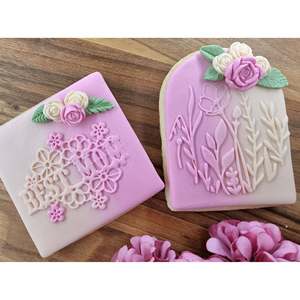 Suministros de decoración de pasteles para el día de la madre Diseñador Fondant Embosser Stamp and Debosser Stamp Set - Product Image 1