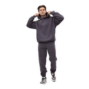 Sweats à capuche et pantalons personnalisés pour hommes 100% survêtement en coton - Product Image 2