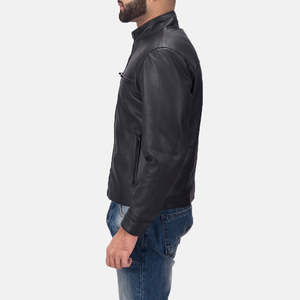 Veste d'hiver pour hommes Top Design 100% cuir de haute qualité col montant personnalisable et manches longues prix raisonnable - Product Image 3