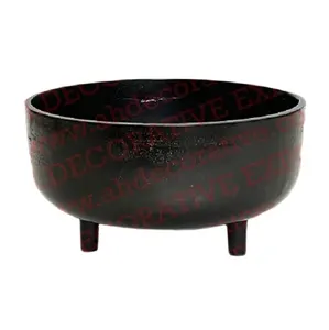 批发供应商金属铝脚花碗用于餐桌装饰高品质金属水果脚碗用于家庭