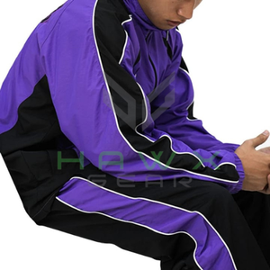 Ensemble veste et pantalon coupe-vent réfléchissant de luxe pour hommes nouveau design Streetwear d'hiver 100% coton deux couleurs - Product Image 3