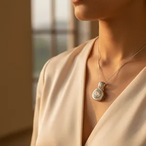 Colgante de Plata 925 con Baño de Rodio en Oro Rosa y Circonita Cúbica para Mujer, Elegante Regalo - Product Image 1
