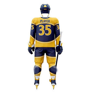 Ensemble d'uniformes de hockey sur glace pour hommes de qualité supérieure fabriqués en usine avec un logo personnalisé Prix raisonnable Service OEM pour l'équipe - Product Image 3