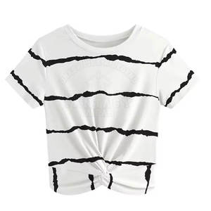 คอลเลคชั่นฤดูร้อน เสื้อครอปท็อปผู้หญิง สไตล์เรียบง่าย ผ้าระบายอากาศ สำหรับผู้หญิง สีตามสั่ง - Product Image 4