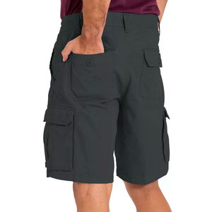 Short cargo gris foncé d'été en coton de qualité supérieure Short cargo décontracté à coupe régulière pour vêtements professionnels pour hommes - Product Image 2