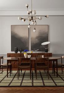 Alfombra de lana de oliva hecha a mano Modern Avenue, alfombra de pelo cortado para sala de estar, decoración del hogar, alfombras y juegos - Product Image 2