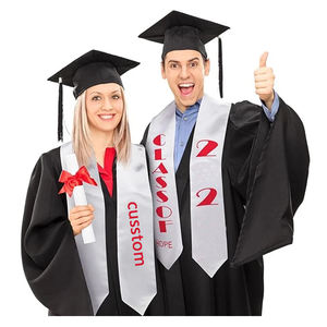 Étole de graduation en satin 100 % polyester de haute qualité 2025 – Confortable, durable, respirante, avec logo personnalisé pour uniformes scolaires - Product Image 6