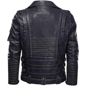High Quality Cropped Faux PU Leather Jacket for <b>Women</b> Zipper Placket Contrast Color Quilted Feature Nylon Lining - Product Image 3