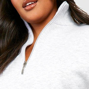 Sudadera Térmica para Mujer con Cuello de Cremallera y Diseño de Color Sólido, Fabricante OEM para Compradores al por Mayor con Material Duradero para Invierno 2026 - Product Image 2