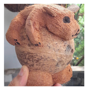 Mono de coco tallado natural: coco vietnamita elaborado, animal de cáscara de coco adecuado para exhibición de moda, juguete altamente deseado - Product Image 6