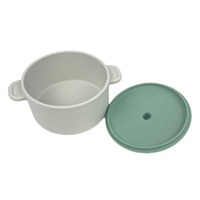 Nouvel arrivage Silicone de qualité alimentaire personnalisé Écologique Non toxique Accessoires de cuisine pour enfants Jouets de simulation de cuisine Casseroles Casseroles
