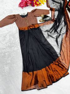 ชุดส่าหรีทองแดงชุดปาร์ตี้สวย - Product Image 4