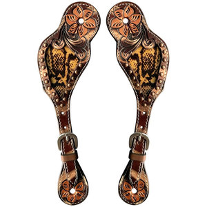 Premium Western Spur Straps Adultos Mujeres Cuero Spur Straps Equitación Barril Racing Shows Rodeos Western Riding Cowgirls - Product Image 1