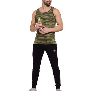Logo personnalisé 100% coton tricoté chemise sans manches impression numérique couleur unie respirant Gym & Fitness porter des chemises pour hommes - Product Image 2
