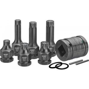 Jeu de douilles à chocs Hazet 11 pièces, courtes et longues, XZN carrées 1/2'' avec profil denté, pour clés à chocs hydrauliques - Product Image 1