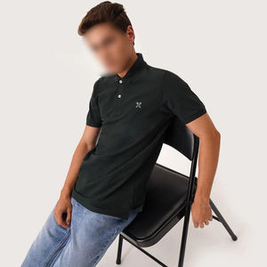 Hombres Contraste Trim OEM Service Último diseño Transpirable Hombres Ropa de calle en color negro Mejor producto Polo Shirt - Product Image 5