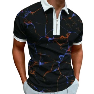 Golf pour hommes 100% coton de qualité supérieure pour polos Logo personnalisé T-shirts anti-rides à manches courtes motif imprimé fabriqué - Product Image 3