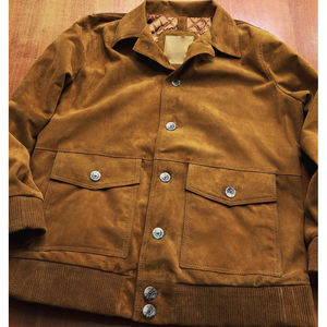 2025 Most High Quality <b>Men</b> s <b>Suede</b> <b>Jacket</b> Light Vintage Brown <b>Bomber</b> Genuine Leather Biker Style <b>Jackets</b> for <b>Men</b> Fashion - Product Image 6
