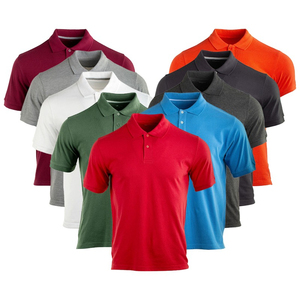 Polos Polo pour hommes été coton solide trois couleurs respirant Premium manches courtes col montant chemise décontractée - Product Image 6