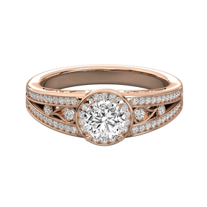 Bague solitaire en or 18 carats pour femmes, bague de fiançailles élégante et luxueuse en diamant - Product Image 6