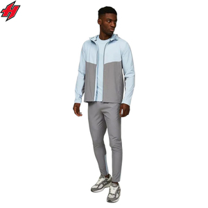 Ensemble de survêtement léger en nylon personnalisé par l'usine OEM, veste et pantalon, coupe-vent, imperméable, anti-UV - Product Image 1