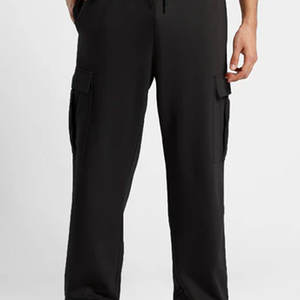 Joggers personnalisés légers pour hommes Pantalon surdimensionné en toile de haute qualité de couleur unie avec cordon de serrage Sérigraphie Logo Conception - Product Image 6