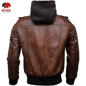Veste en cuir pour homme de haute qualité, logo personnalisé, couleur unie, design moderne, OEM ODM, vente en gros - Product Image 2