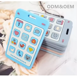 Massaggiagengive per Neonati a Forma di Telefono in Silicone Morbido Senza BPA, Giocattoli da Dentizione Unisex Carini, Comodi e Sicuri - Product Image 1