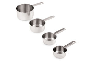 Juego de 4 Tazas Medidoras de Acero Inoxidable Ecológicas con Mangos Largos, Duraderas, Aptas para Lavavajillas, Herramientas de Cocina para Cocinar y Hornear - Product Image 2