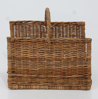 Panier de rangement carré moderne en rotin naturel pour salon, appartement, hôtel et villa - Meuble de maison