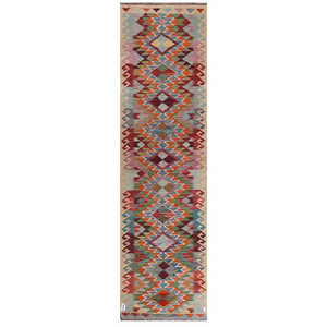 Tapis de couloir Maimana Afghanistan Kilim 294 x 82 cm - Product Image 1