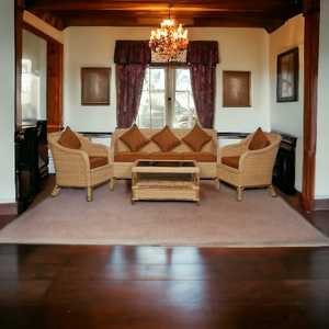 Bonito y creativo juego de sofás de mimbre de lujo de alta calidad con mesa para patio, muebles de jardín al aire libre, sofás de mimbre - Product Image 6