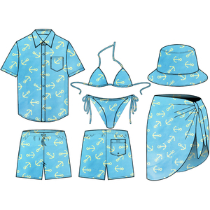 Personalizado nuevo OEM al por mayor parejas a juego diseñador traje de baño conjunto para pareja para adultos mujeres y hombres parejas traje de baño personalizado 2024 - Product Image 4